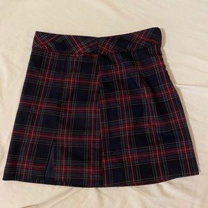 Forever 21 Plaid Pencil Skirt with Slit
